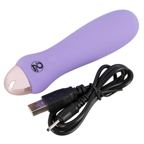 Cuties - mini vibrator na baterije - silikon - ljubičasta