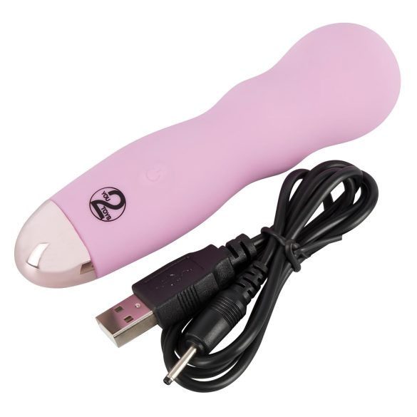 Cuties Mini Rose - vibratorski valoviti vibrator na punjenje - roza