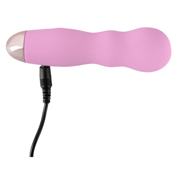 Cuties Mini Rose - vibratorski valoviti vibrator na punjenje - roza
