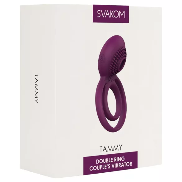 Svakom Tammy - vibrirajući prsten za penis i testise - punjivi, ljubičasti