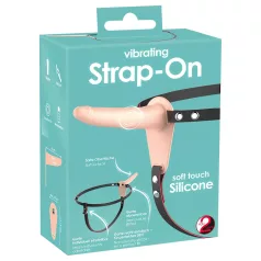   You2Toys - Strap-On - punjivi, pripasni vibrator (boja kože)