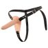 You2Toys - strap-on vibrator s remenom - punjivi - natur