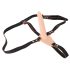 You2Toys - strap-on vibrator s remenom - punjivi - natur