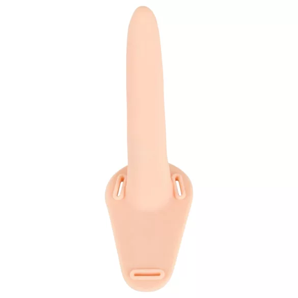 You2Toys - strap-on vibrator s remenom - punjivi - natur
