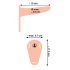 You2Toys - strap-on vibrator s remenom - punjivi - natur