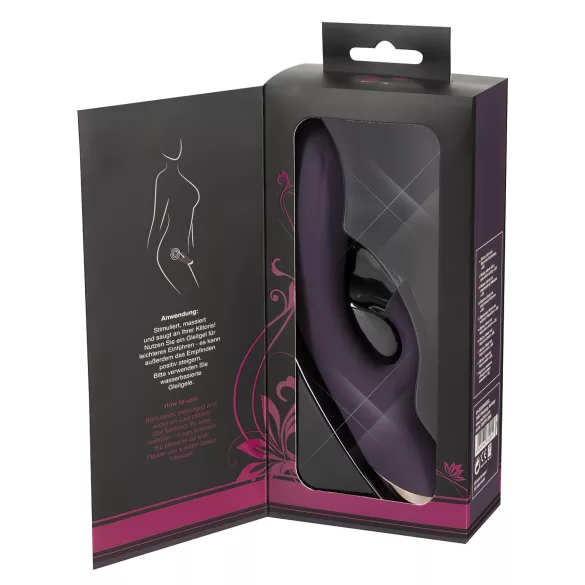 Javida - vodootporni vibrator s usisavačem za klitoris - ljubičasta