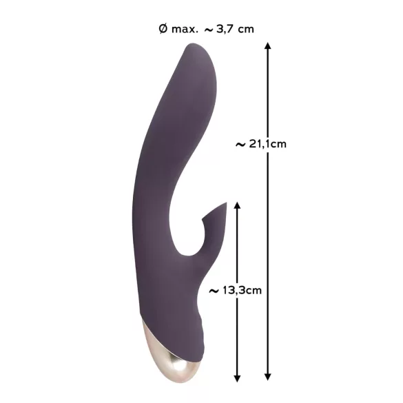 Javida - vodootporni vibrator s usisavačem za klitoris - ljubičasta