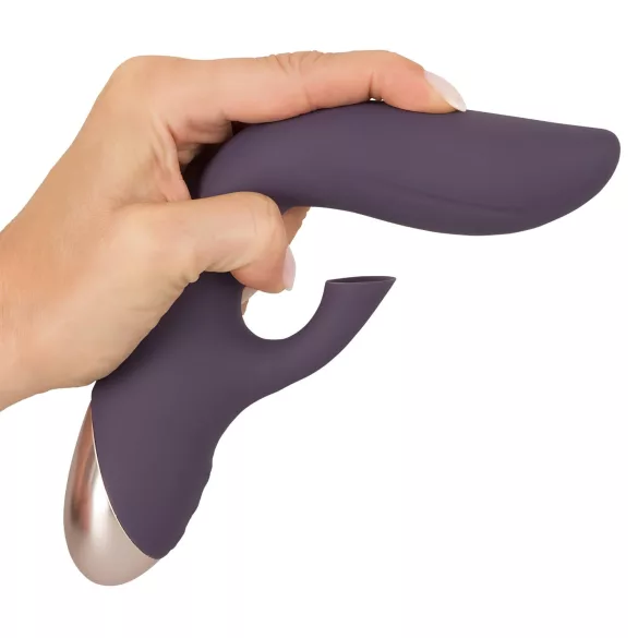 Javida - vodootporni vibrator s usisavačem za klitoris - ljubičasta