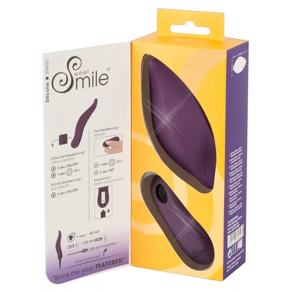 SMILE - vibratorske gaćice - klitoralni vibrator na punjenje - ljubičasta