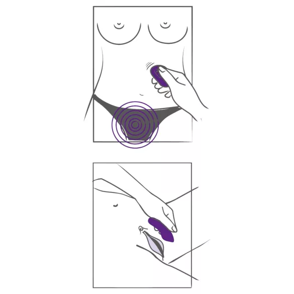 SMILE - Vibrator za gaćice s daljinskim upravljačem - punjivi, ljubičasta