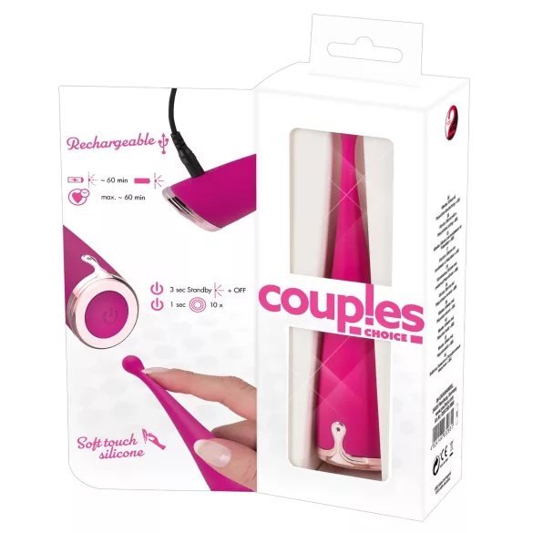Couples Choice - vibrator za klitoris na punjenje - roza