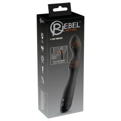Rebel - vibrator za prostatu s 2 motora - crni