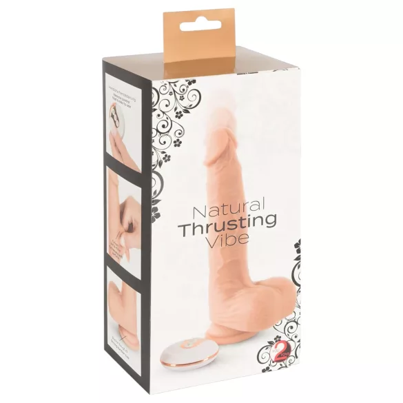 You2Toys - vibrator s potiskom - realističan silikon natur