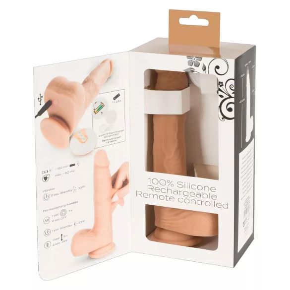You2Toys - vibrator s potiskom - realističan silikon natur