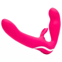   Happyrabbit - Strapless strap-on vibrator - s vibratorom - silikon ružičasti