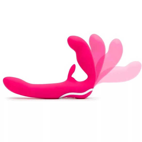 Happyrabbit - Strapless strap-on vibrator - s vibratorom - silikon ružičasti