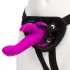 Happyrabbit - strap-on vibrator s zečićem - silikon ljubičasta