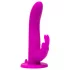 Happyrabbit - strap-on vibrator s zečićem - silikon ljubičasta