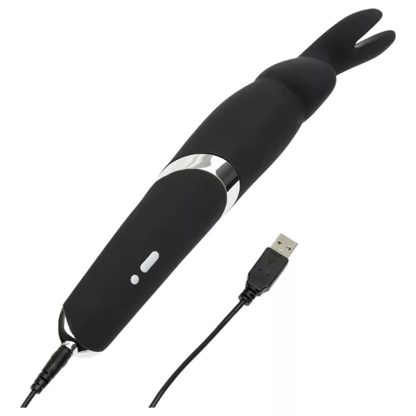 Happyrabbit - masažer vibrator s baterijom - crni