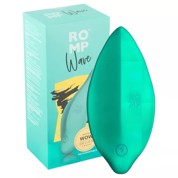 ROMP Wave - punjivi vodootporni vibrator za klitoris - zeleni