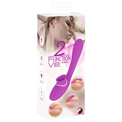  You2Toys - vibrator s 2 funkcije - akumulatorski 2u1 - ljubičasti