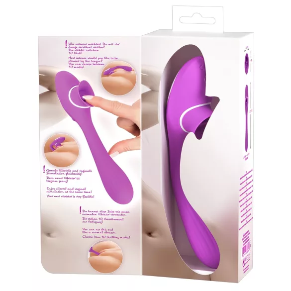 You2Toys - vibrator s 2 funkcije - akumulatorski 2u1 - ljubičasti