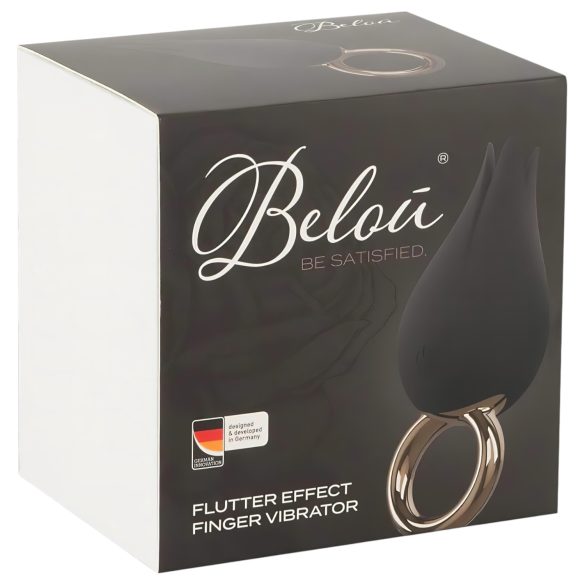 Belou - punjivi, vodootporni klitoralni vibrator (crni)