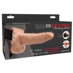 Fetish Strap-On 6 - strap-on šuplji vibrator - natur boja