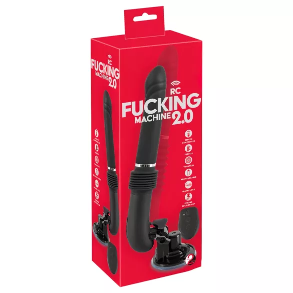 You2Toys - vibrirajuća seks mašina na baterije s daljinskim upravljačem - crna