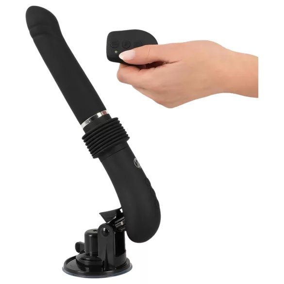 You2Toys - vibrirajuća seks mašina na baterije s daljinskim upravljačem - crna