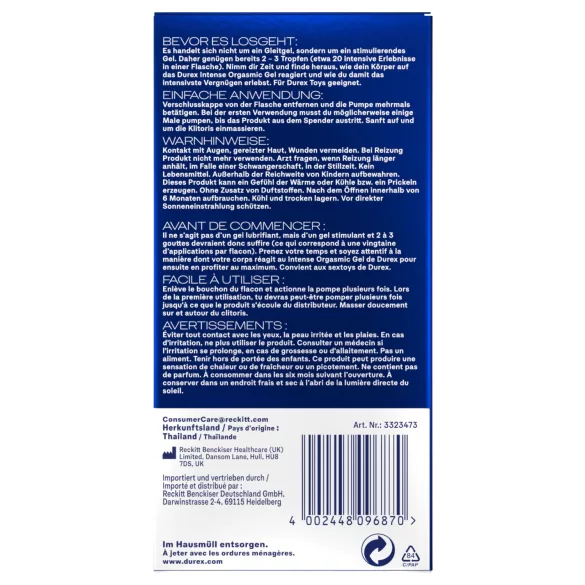 Durex Intense Orgasmic - gel za stimulaciju klitorisa (10 ml)