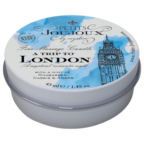 Petits Joujoux London - masažna svijeća - rabarbara-jantar - 43 ml