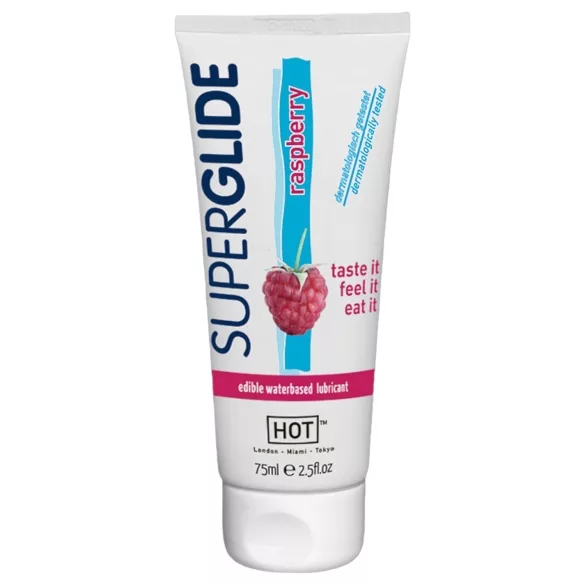 HOT - jestivi lubrikant s okusom maline - 75ml