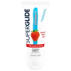 HOT Superglide - jestivi lubrikant s okusom jagode - 75ml