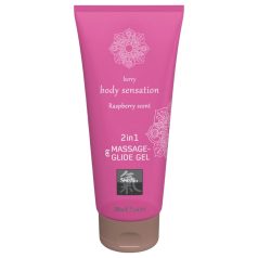   Shiatsu - 2u1 masažno lubrikantno sredstvo - miris maline - 200ml