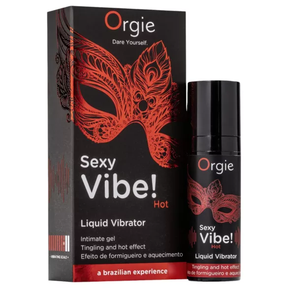 Orgie - tekući vibrator s efektom grijanja i okusom jagode - 15ml