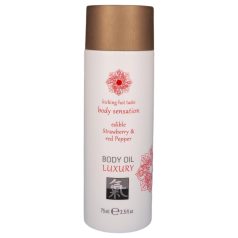   Shiatsu Luxury - jestivo ulje za masažu - jagoda i crveni papar - 75ml