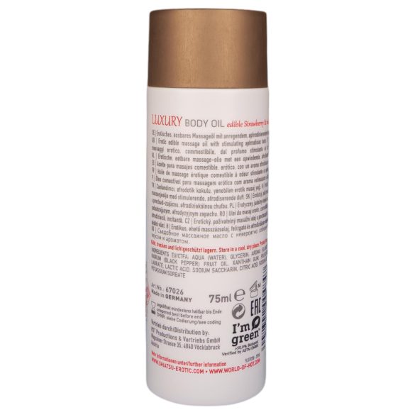 Shiatsu Luxury - jestivo ulje za masažu - jagoda i crveni papar - 75ml