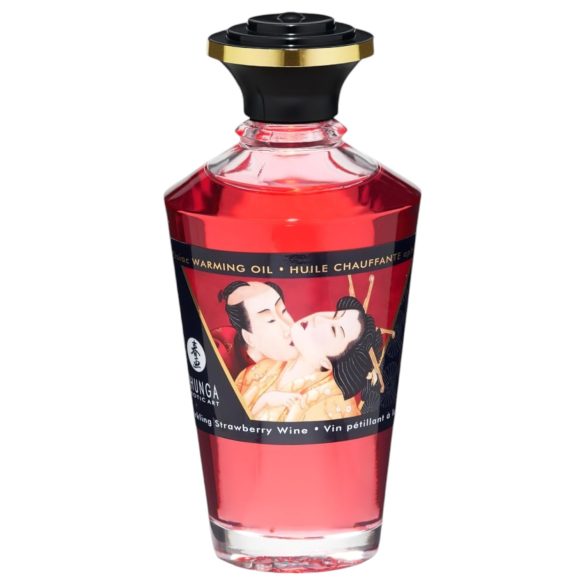 Shunga - zagrijavajuće ulje za masažu - pjenušavi jagoda (100ml)