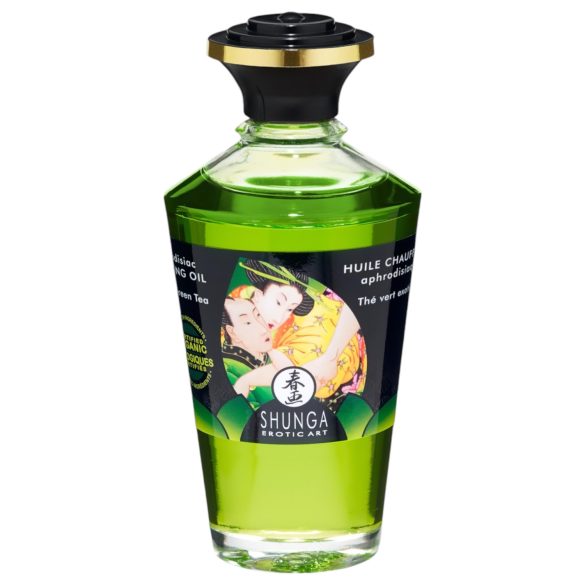 Shunga - zagrijavajuće masažno ulje - zeleni čaj (100ml)