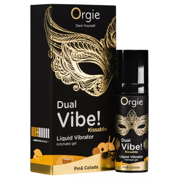 Orgie Dual Vibe! - tekući vibrator - Pinã Colada (15 ml)