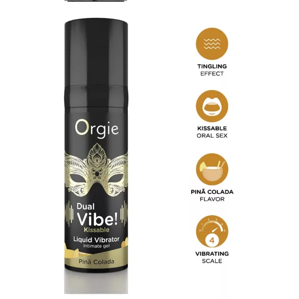 Orgie Dual Vibe! - tekući vibrator - Pinã Colada (15 ml)
