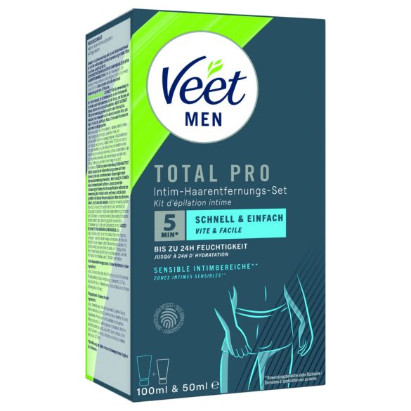 Veet - krema za intimno uklanjanje dlačica i balzam za muškarce (100+50ml)