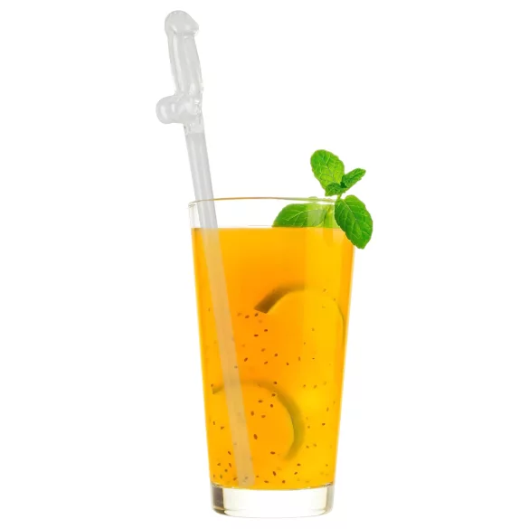 Straw Willy - čaša slamka s penisom - prozirna - 4 komada
