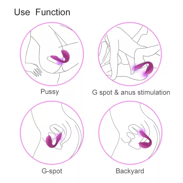 Cotoxo Cupid 2 - vibrator za parove s daljinskim upravljačem - ljubičasta