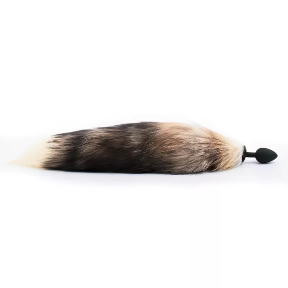 Sunfo - analni čep s repom lisice - silikon - crno-crveni