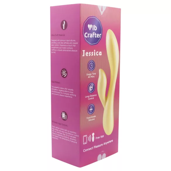 LP Jessica - pametni vibrator s klitoralnim krakom (žuta)