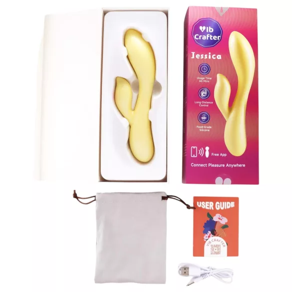 LP Jessica - pametni vibrator s klitoralnim krakom (žuta)