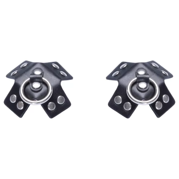 Bad Kitty - naljepnica za bradavice s piercingom - crna