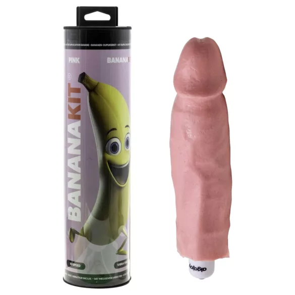 Bananakit - set za kopiranje penisa s vibratorom (rozi)